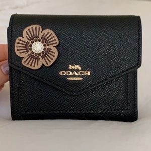 Coach Wallet with Flower Embellishment